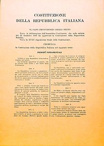 Costituzione della Repubblica Italiana.
